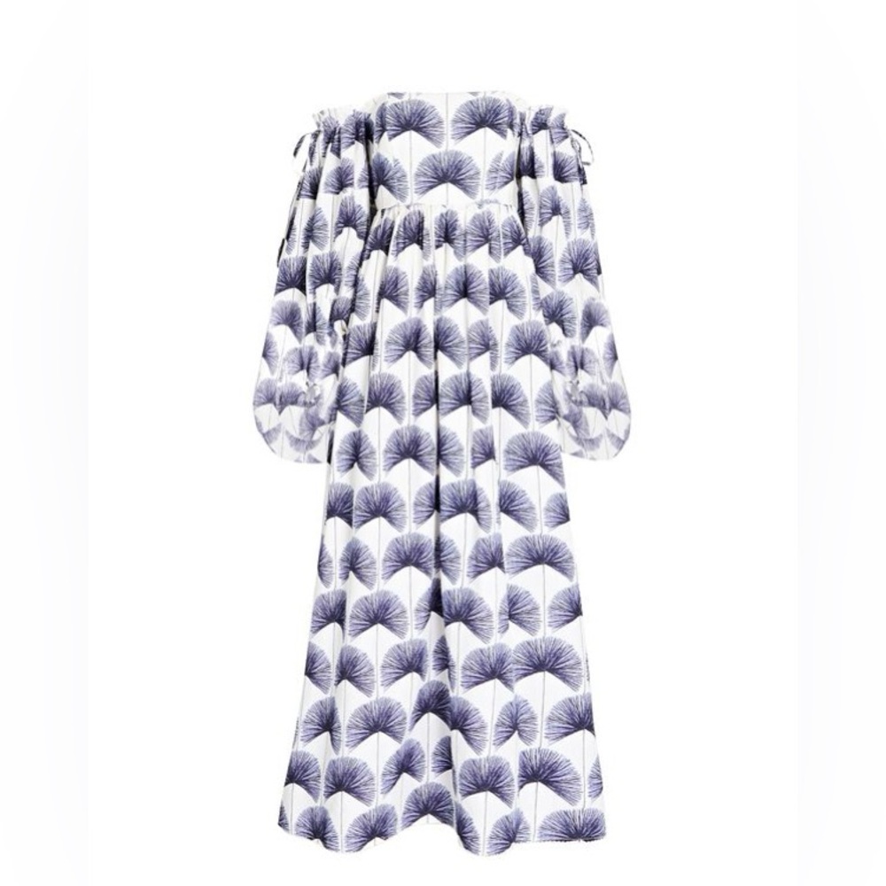 Agua by Agua Bendita
Alheli Printed Cotton Off-The-Shoulder Maxi Dress